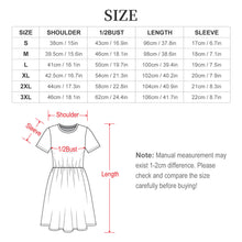 Cargar imagen en el visor de la galería, Vestido Corto Personalizado con Manga Corta | Cuello Redondo & Tu Diseño