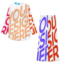 Cargar imagen en el visor de la galería, Conjunto de ropa de estar por casa informal de manga larga para mujer A73TZ personalizado con patrón foto texto (impresión de imágenes múltiples)