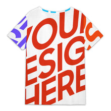 Cargar imagen en el visor de la galería, Camiseta de manga corta con cuello inclinado y cinco botones para mujer XVK personalizado con patrón foto texto (impresión de imágenes múltiples)