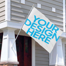 Cargar imagen en el visor de la galería, Bandera con dos agujeros personalizado con patrón foto texto