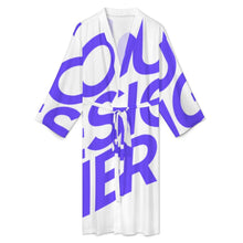 Cargar imagen en el visor de la galería, Albornoz de hombre LM003 adecuado para el baño salón dormitorio personalizado con patrón foto texto (impresión de imagen única)