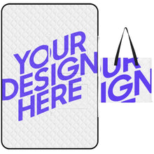 Cargar imagen en el visor de la galería, Alfombra de picnic con bolso plegable estilo cremallera personalizado con patrón foto texto