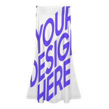 Cargar imagen en el visor de la galería, Falda de cola de pez de cintura alta para mujer GM personalizado con patrón foto texto