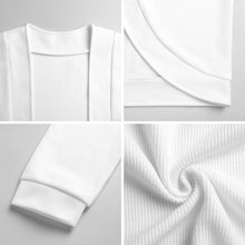 Cargar imagen en el visor de la galería, Cárdigan para mujer LM561 con hombros anchos y mangas largas personalizado con patrón foto texto (impresión de imagen única)