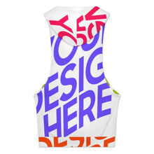 Cargar imagen en el visor de la galería, Camiseta sin mangas con capucha para mujer con bolsillos BX07 personalizado con patrón foto texto (impresión de imágenes múltiples)