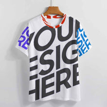 Cargar imagen en el visor de la galería, Camiseta NT unisex de cuello redondo y ajuste regular de manga corta personalizado con patrón foto texto (impresión de imágenes múltiples)