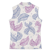 Cargar imagen en el visor de la galería, Sleeveless Lapel Button-up Shirt Leaves, Patterns