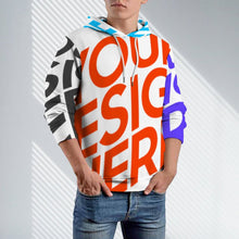 Cargar imagen en el visor de la galería, Sudadera unisex holgada sin bolsillo AMZ personalizado con patrón foto texto (impresión de imágenes múltiples)