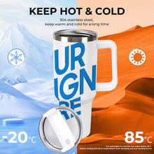 Cargar imagen en el visor de la galería, Vaso de acero inoxidable 304 de gran capacidad de 1137 ml (40 oz) personalizado con patrón foto texto