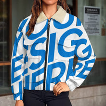 Cargar imagen en el visor de la galería, Chaqueta de mujer con doble cremallera MWL523 personalizado con patrón foto texto (impresión de imagen única)