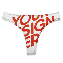 Cargar imagen en el visor de la galería, Tanga de seda hielo para mujer NZ207 personalizado con patrón foto texto (impresión de imágenes múltiples)