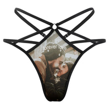 Cargar imagen en el visor de la galería, Tanga Personalizada de Malla Transparente | Lencería Sexy con Foto | G-String