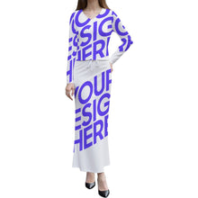 Cargar imagen en el visor de la galería, Conjunto de falda larga para mujer LYQ165 personalizado con patrón foto texto