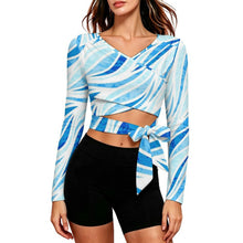 Cargar imagen en el visor de la galería, Blusa Manga Larga con Lazo Personalizable en Tejido Lycra Elástico