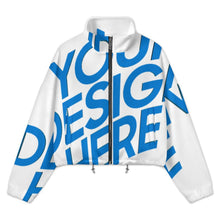 Cargar imagen en el visor de la galería, Chaqueta corta de polar con capucha para mujer MWL476 personalizado con patrón foto texto (impresión de imagen única)