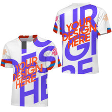 Cargar imagen en el visor de la galería, Maillot clásico de manga corta para hombre S33T personalizado con patrón foto texto