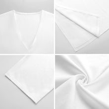 Cargar imagen en el visor de la galería, Bata de baño de manga corta con cuello en V estilo mediterráneo para mujer YKL06personalizado con patrón foto texto (impresión de imágenes múltiples)