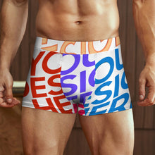 Cargar imagen en el visor de la galería, Calzoncillos bóxer para hombre SDS025 estampados en puro algodón con cinturilla elástica ancha personalizado con patrón foto texto