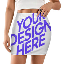 Cargar imagen en el visor de la galería, Minifalda de Mujer LM243 personalizado con patrón foto texto (impresión de imagen única)