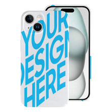 Cargar imagen en el visor de la galería, Funda protectora de plástico para iPhone 15 personalizado con patrón foto texto