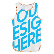 Cargar imagen en el visor de la galería, Camiseta sin mangas con abertura y dobladillo plano para mujer BX12 personalizado con patrón foto texto