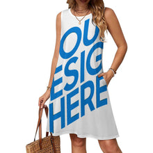 Cargar imagen en el visor de la galería, Vestido sin mangas para mujer LM412 personalizado con patrón foto texto