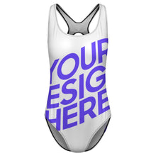 Cargar imagen en el visor de la galería, 2024 nuevo traje de baño de una pieza para mujer SDS2011 personalizado con patrón foto texto (impresión de imagen única)