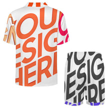 Cargar imagen en el visor de la galería, Pijama de manga corta para mujer LM093 con diseño personalizado con patrón foto texto (impresión de imágenes múltiples)