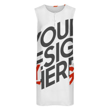 Cargar imagen en el visor de la galería, Vestido Chaleco LM456 para Mujer con 2 Bolsillos Grandes personalizado con patrón foto texto (impresión de imágenes múltiples)