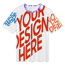 Cargar imagen en el visor de la galería, Camiseta unisex de cuello redondo acanalado Camiseta ajustada de manga corta NT personalizado con patrón foto texto (impresión de imágenes múltiples)