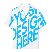 Cargar imagen en el visor de la galería, Camisa de manga corta para hombre NY personalizado con patrón foto texto (impresión de imagen única)