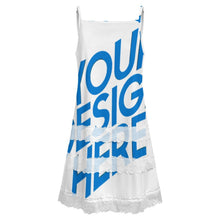 Cargar imagen en el visor de la galería, Vestido lencero con ribete de encaje para mujer SDS2520 personalizado con patrón foto texto (impresión de imagen única)