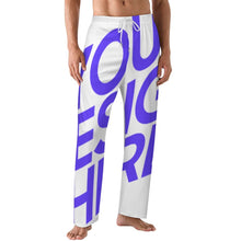 Cargar imagen en el visor de la galería, Pantalones de dormir sueltos para hombre LM071 talla S-5XL personalizado con patrón foto texto (impresión de imagen única)