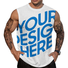 Cargar imagen en el visor de la galería, Camiseta sin mangas para hombre A66K personalizado con patrón foto texto (impresión de imagen única)