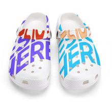Cargar imagen en el visor de la galería, Zapatillas unisex con agujeros personalizado con patrón foto texto