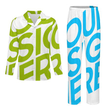 Cargar imagen en el visor de la galería, Pijama de manga larga para niños LM125 personalizado con patrón foto texto (impresión de imagen única)