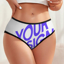 Cargar imagen en el visor de la galería, Braguitas de Encaje para Mujer LM500 personalizado con patrón foto texto (impresión de imagen única)