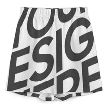 Cargar imagen en el visor de la galería, Conjunto de camisa con mangas murciélago y shorts con cintura elástica para mujer YKL07 personalizado con patrón foto texto (impresión de imagen única)