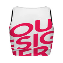 Cargar imagen en el visor de la galería, Sujetadores deportivos con cremallera frontal para mujer SDS2007 personalizado con patrón foto texto (impresión de imagen única)