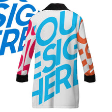 Cargar imagen en el visor de la galería, Gabardina cruzada para hombre con cuello de traje MWL510 personalizado con patrón foto texto (impresión de imágenes múltiples)