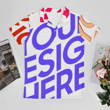 Cargar imagen en el visor de la galería, Polo HT de algodón puro para hombre personalizado con patrón foto texto