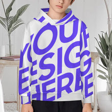 Cargar imagen en el visor de la galería, Sudadera con capucha para niños SDS127 personalizado con patrón foto texto (impresión de imagen única)
