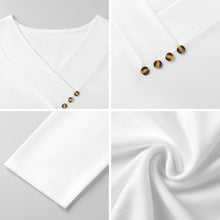 Cargar imagen en el visor de la galería, V-neck Button-up Top Flowers