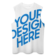 Cargar imagen en el visor de la galería, Camiseta sin mangas para hombre A66K personalizado con patrón foto texto (impresión de imagen única)