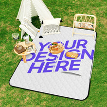 Cargar imagen en el visor de la galería, Alfombra de picnic con bolso plegable estilo cremallera personalizado con patrón foto texto