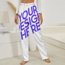 Cargar imagen en el visor de la galería, Pantalón de pijama holgado de felpa para mujer LM218 (Diferentes estampados adelante y atrás) personalizado con patrón foto texto