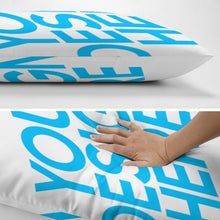 Cargar imagen en el visor de la galería, Funda de almohada de poliéster de gran tamaño en varios tamaños personalizado con patrón foto texto (mismo diseño en ambos lados)