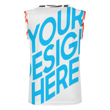 Cargar imagen en el visor de la galería, Camiseta sin mangas de baloncesto para hombre Camiseta TK con cuello en V personalizado con patrón foto texto (impresión de imágenes múltiples)