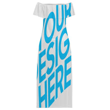 Cargar imagen en el visor de la galería, MXLD292 Vestido largo sin tirantes para mujer RRCQ personalizado con patrón foto texto (impresión de imagen única)