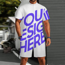 Cargar imagen en el visor de la galería, Mono de manga corta LM427 para hombre personalizado con patrón foto texto (impresión de imagen única)